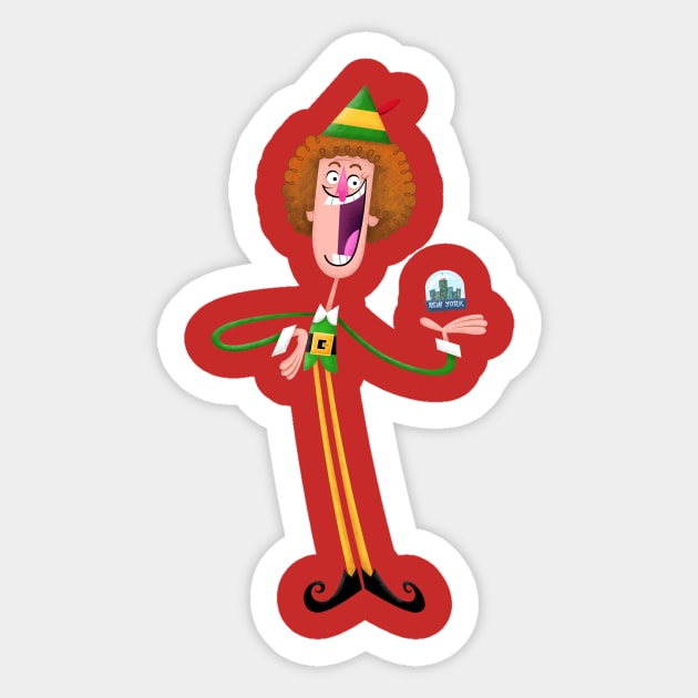 Buddy The Elf Sticker by Xander13